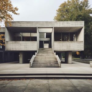 Concrete block house problems- picture shows the elevation of a house made up of concrete blocks.