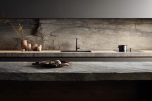 Problems with concrete countertops - picture shows a concrete countertop in a modern kitchen