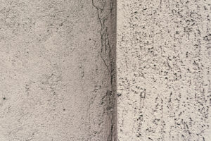 Closeup of a grey Cellular lightweight concrete wall in Long Island