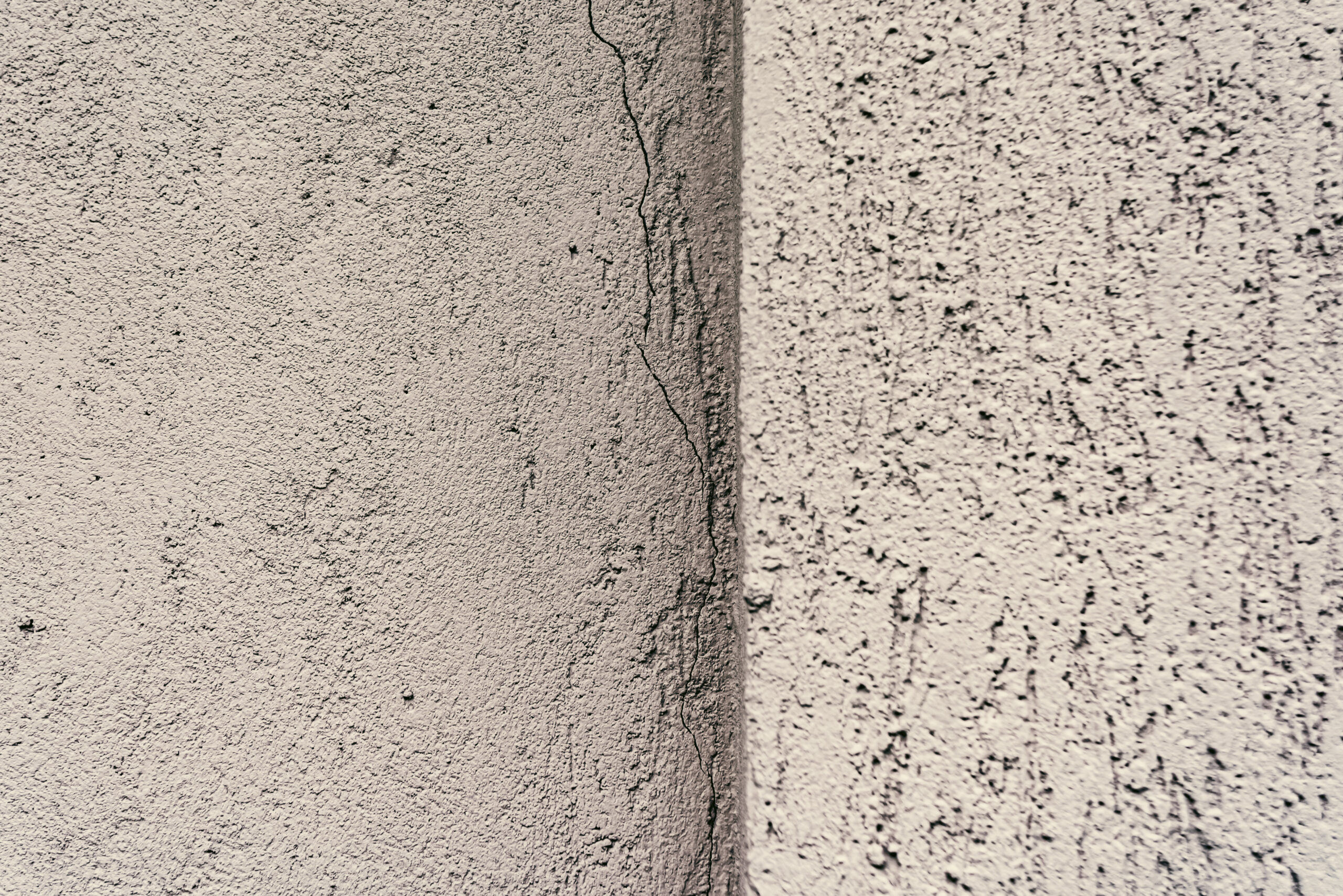 Closeup of a grey Cellular lightweight concrete wall in Long Island