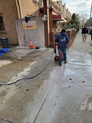 Concrete leveling in progress in Long Island.