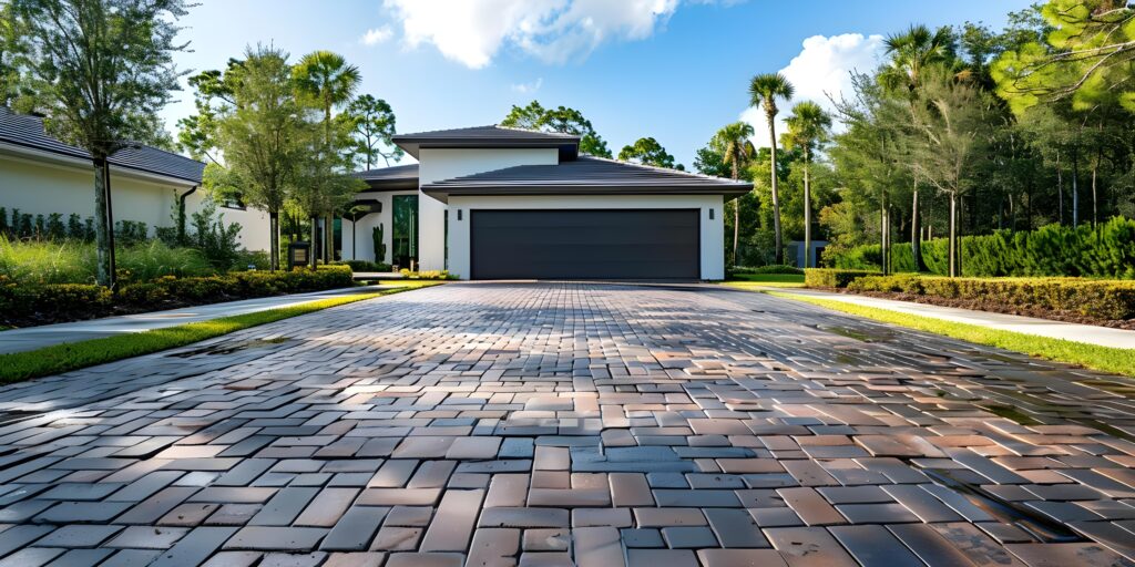 A clean driveway in New York with resolved concrete and foundation issues