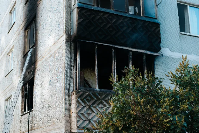 Fire Damage to Concrete - A Fire Damaged Building