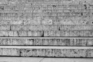 Front shot of concrete steps