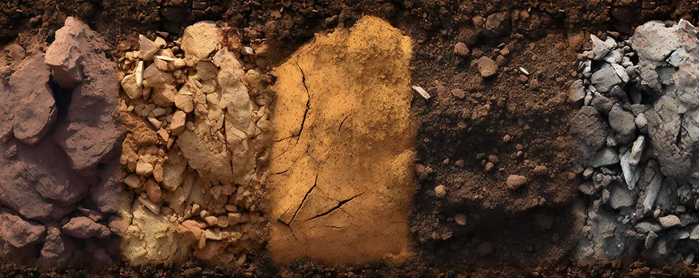 Different soil types