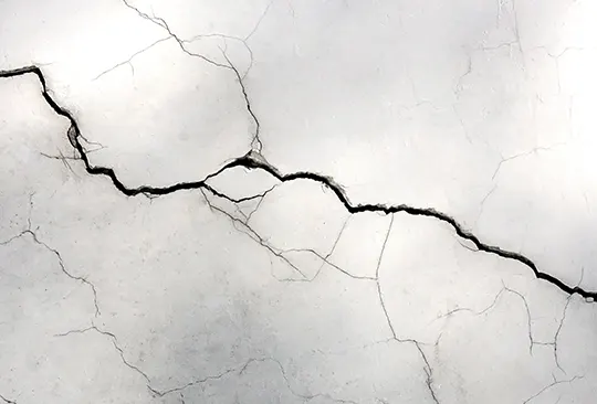 A cracked concrete surface