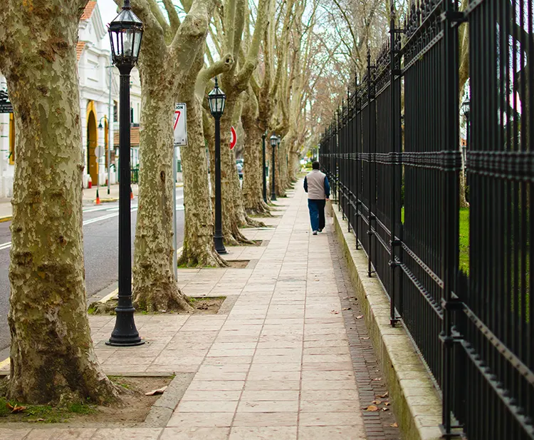 A public sidewalk in NYC
